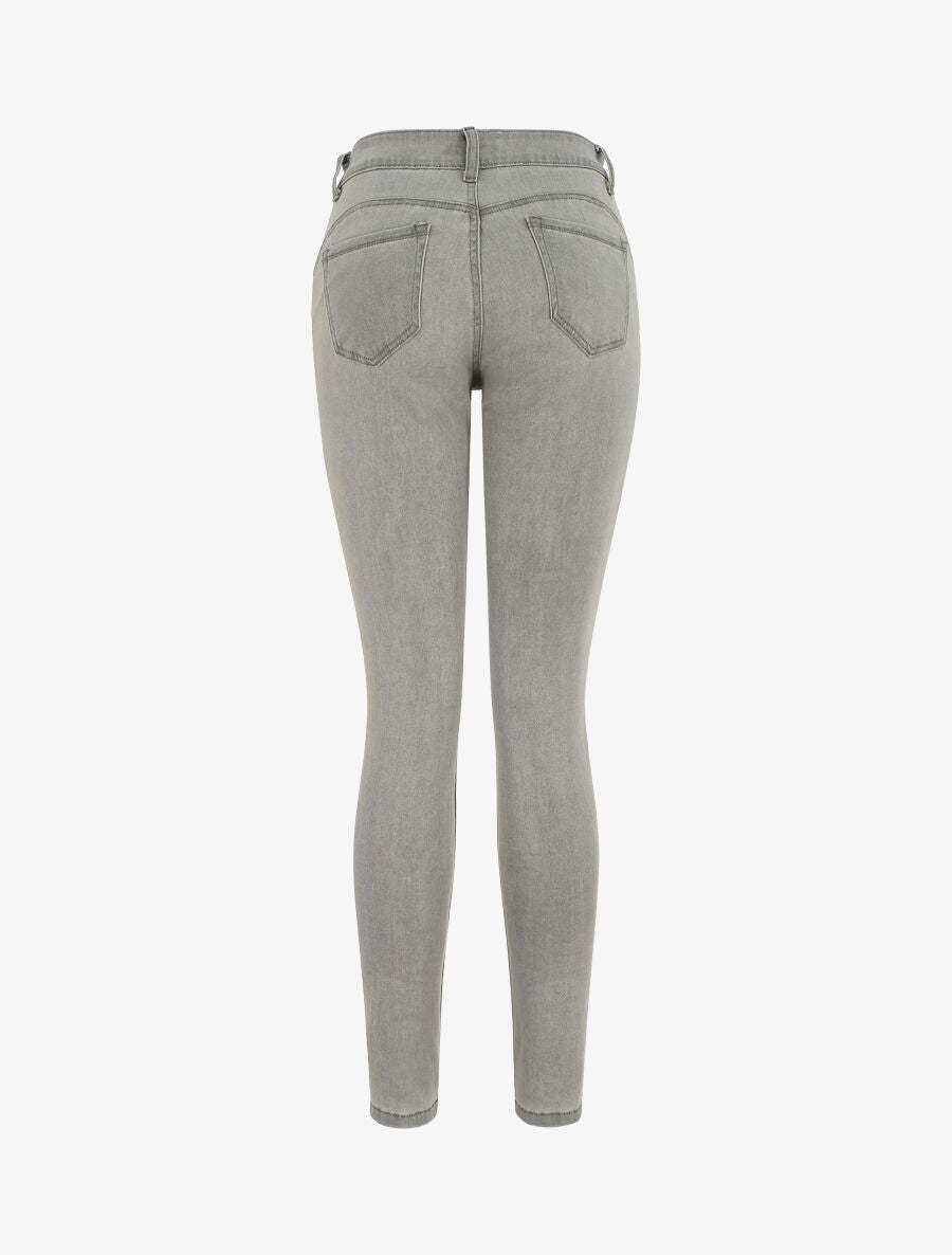 Jean push up coupe droite - Gris - 2