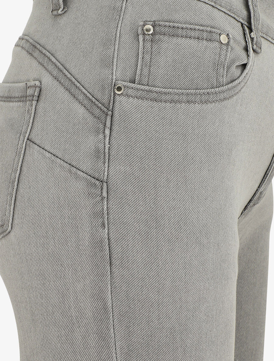 Jean push up coupe droite - Gris - 3