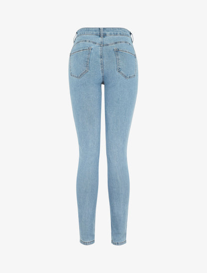 Jean push up coupe droite - Bleu - 2