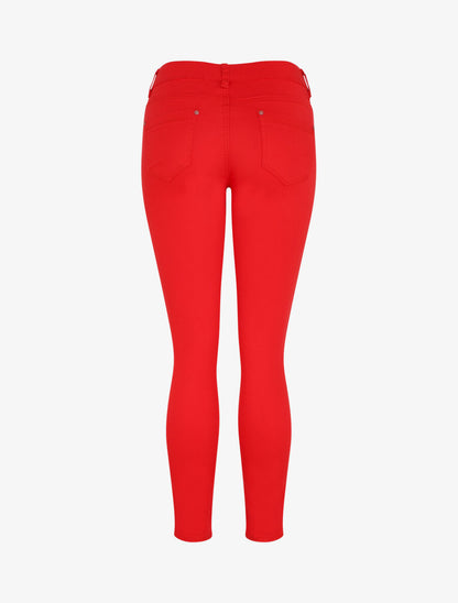 Jean skinny déchiré taille haute - Rouge - 2