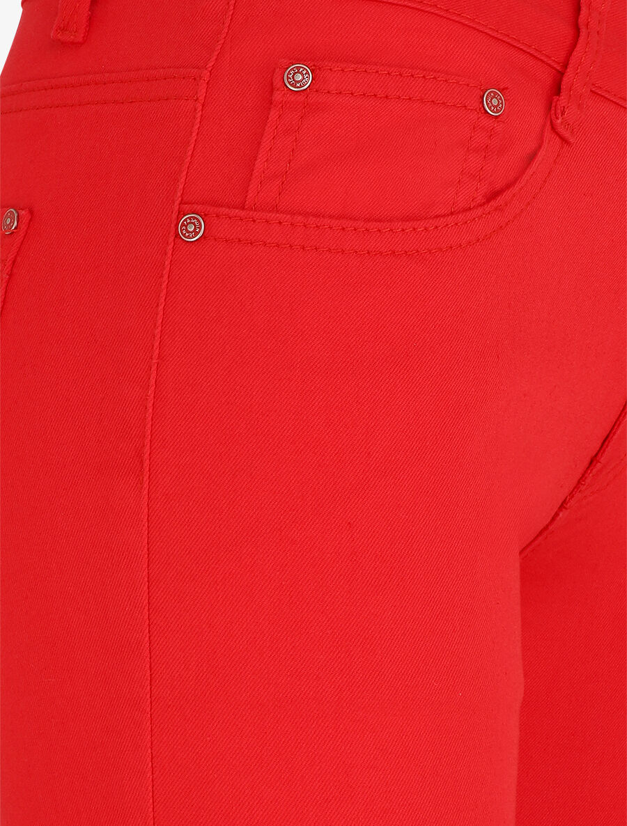 Jean skinny déchiré taille haute - Rouge - 3