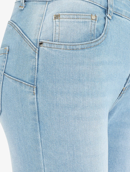 Jean push up délavé coupe slim - Bleu ciel - 3