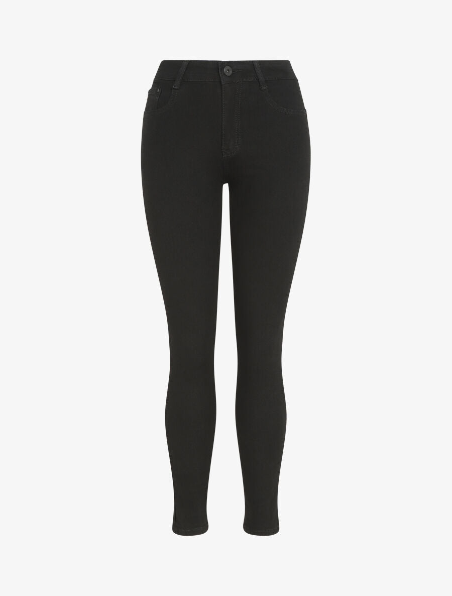 Jean push up légèrement délavé coupe slim - Noir - 5