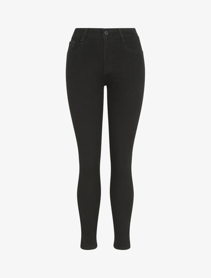 Jean push up légèrement délavé coupe slim - Noir - 5