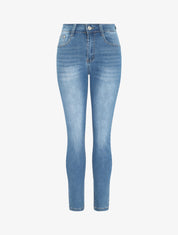 Jean grande taille push up coupe droite - Bleu - 4