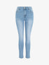 Jean délavé coupe skinny taille standard - Bleu clair - 1