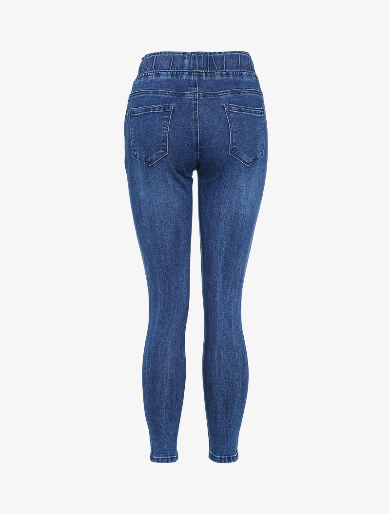 Jogpant basique en jean - Denim foncé - 2