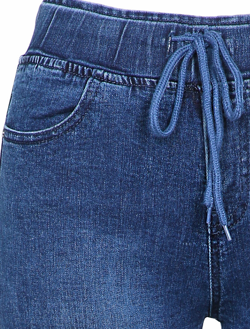 Jogpant basique en jean - Denim foncé - 3
