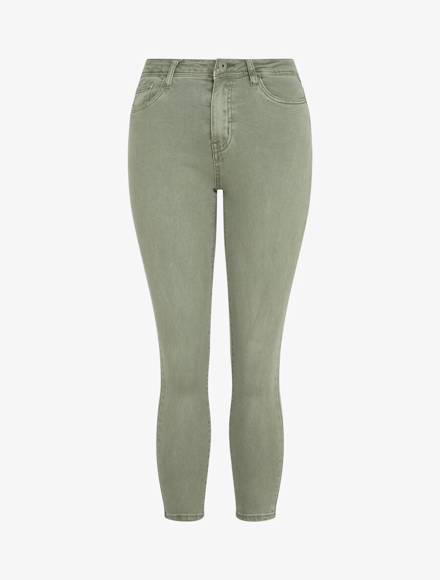 Jean skinny uni push up taille standard - Vert - 5