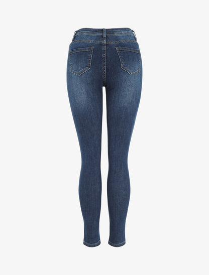 Jean skinny push up taille standard - Bleu foncé - 2