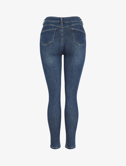 Jean skinny push up taille haute - Bleu - 3