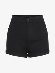Short uni coupe droite - Noir - 5