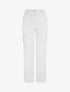 Jean cargo droit taille haute - Blanc - 5