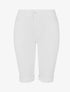Bermuda uni push up à revers coupe droite - Blanc - 4