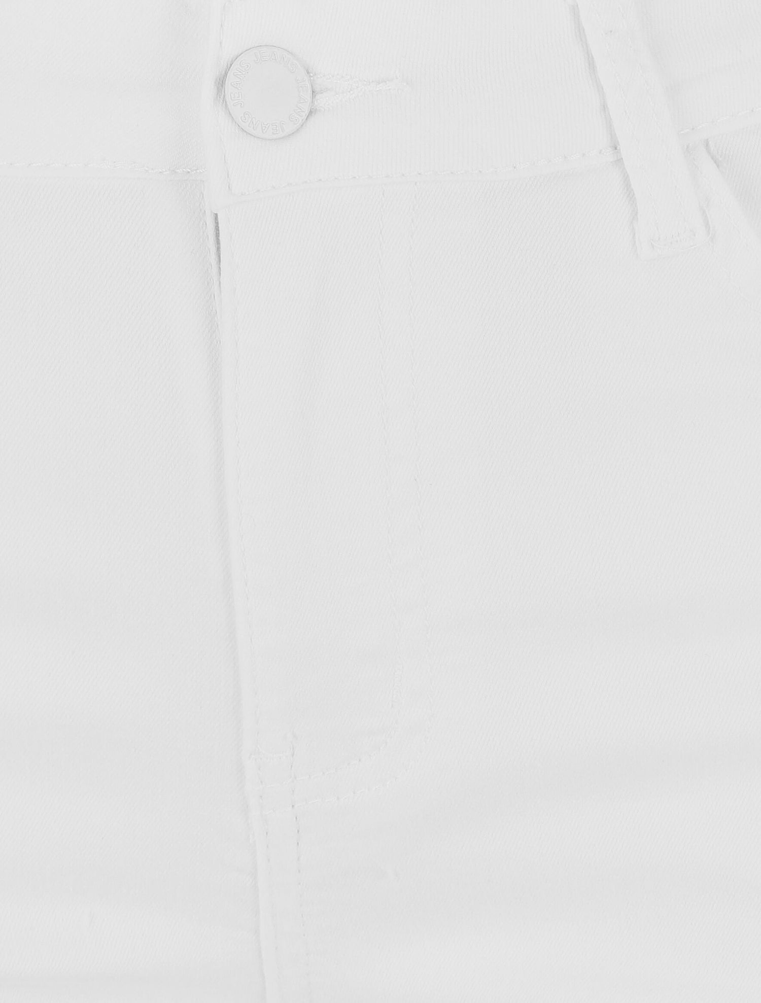 Bermuda uni push up à revers coupe droite - Blanc - 3