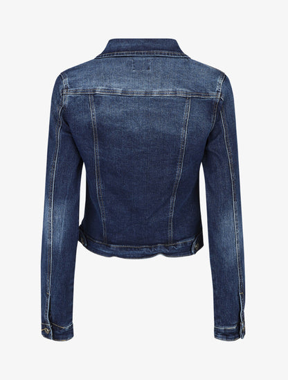 Veste en jean droite - Bleu denim - 2