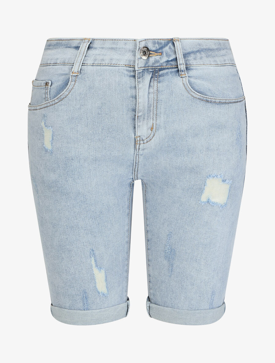 Bermuda push up coupe moulante - Bleu clair - 4