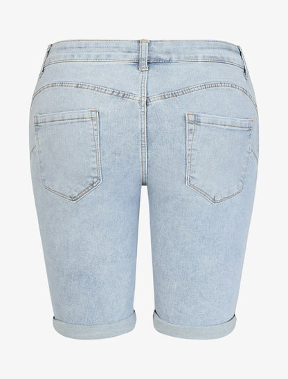 Bermuda push up coupe moulante - Bleu clair - 2