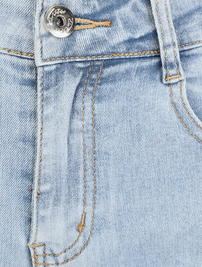 Bermuda push up coupe moulante - Bleu clair - 3