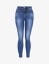 Jeans skinny taille haute délavé - Bleu denim - 1