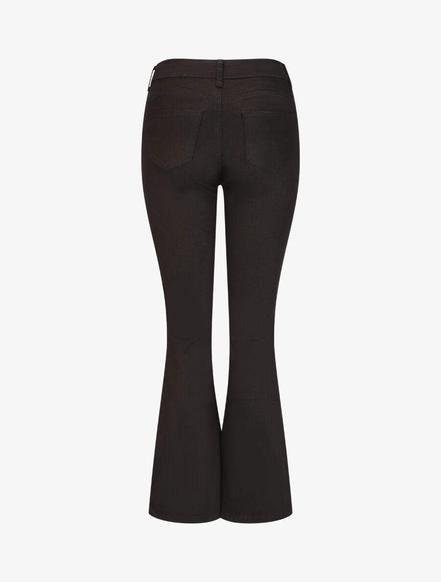 Jean uni taille standard coupe flare - Noir - 2