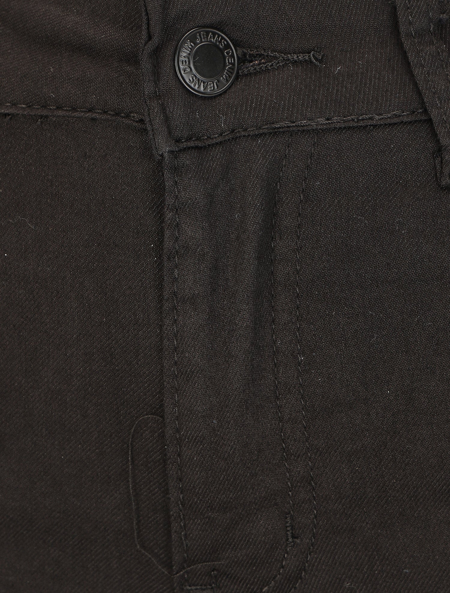 Jean uni taille standard coupe flare - Noir - 3