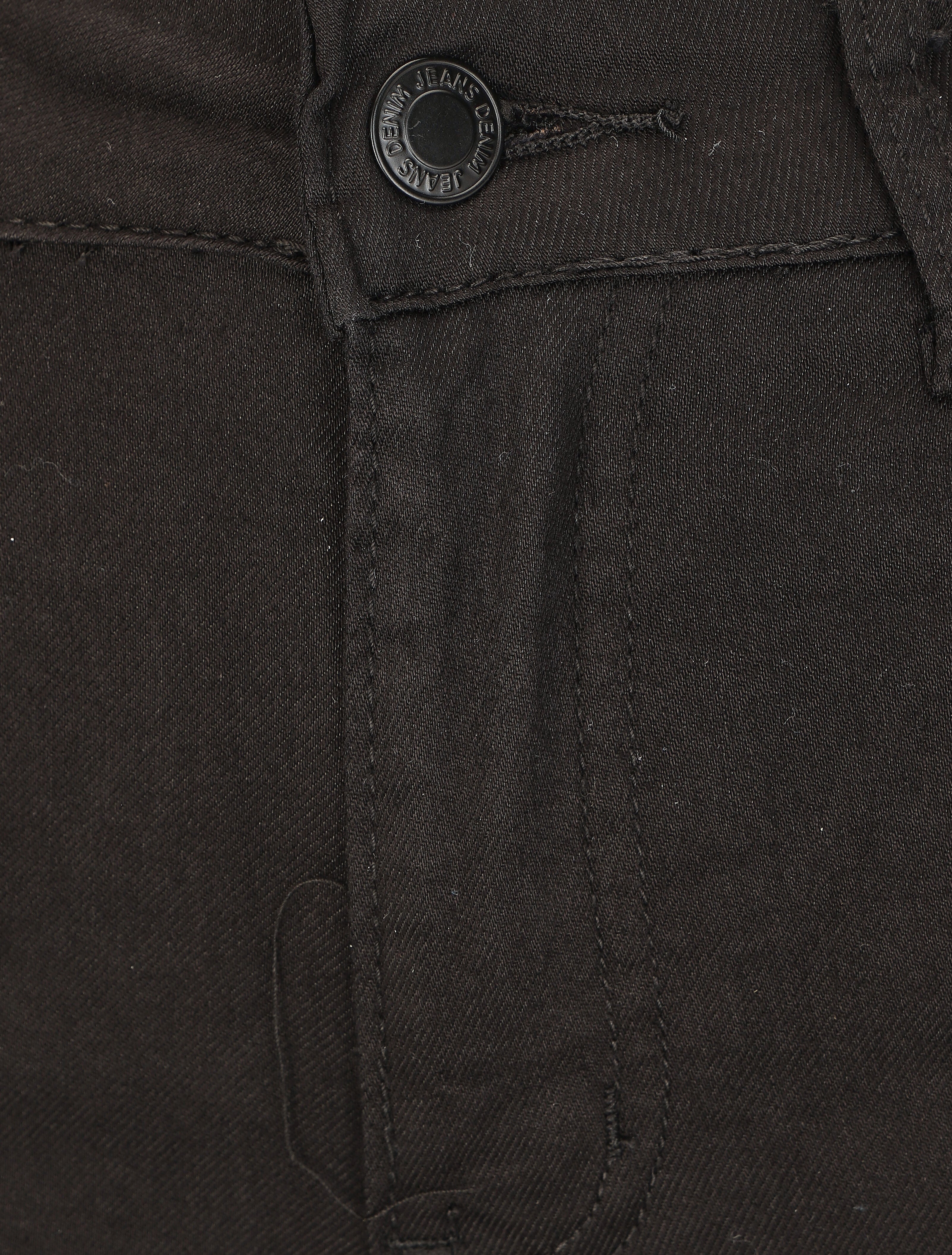 Jean uni taille standard coupe flare - Noir - 3