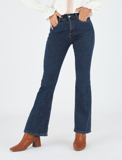 Jean flare taille standard - Bleu brut - 4