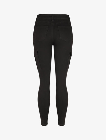 Jean cargo coupe skinny taille haute - Noir - 2