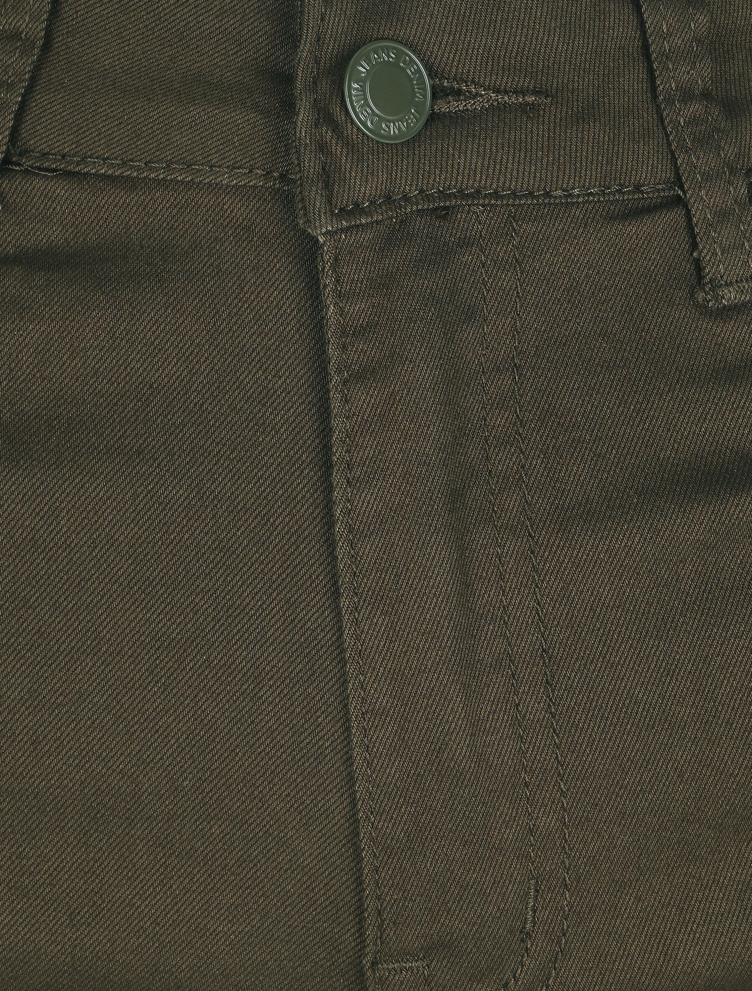Jean droite taille haute uni - Kaki - 3