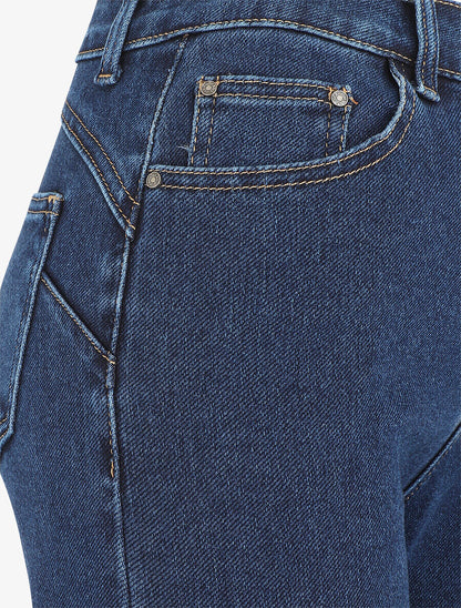 Jean ample taille haute - Bleu brut - 3