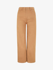 Jean ample taille haute - Camel - 5