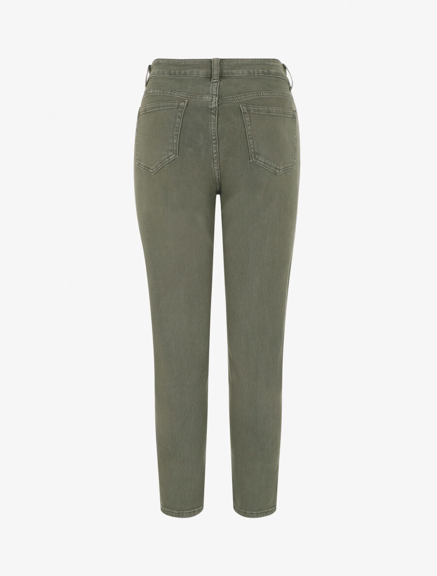 Jean uni taille haute - Kaki - 2