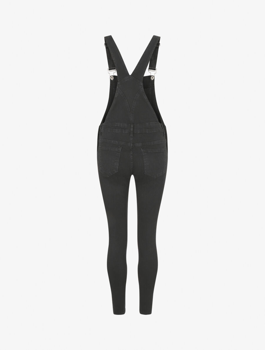 Salopette skinny unie - Noir - 2