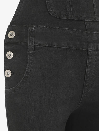 Salopette skinny unie - Noir - 3