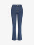 Jean à boutons décoratifs coupe bootcut - Bleu - 1