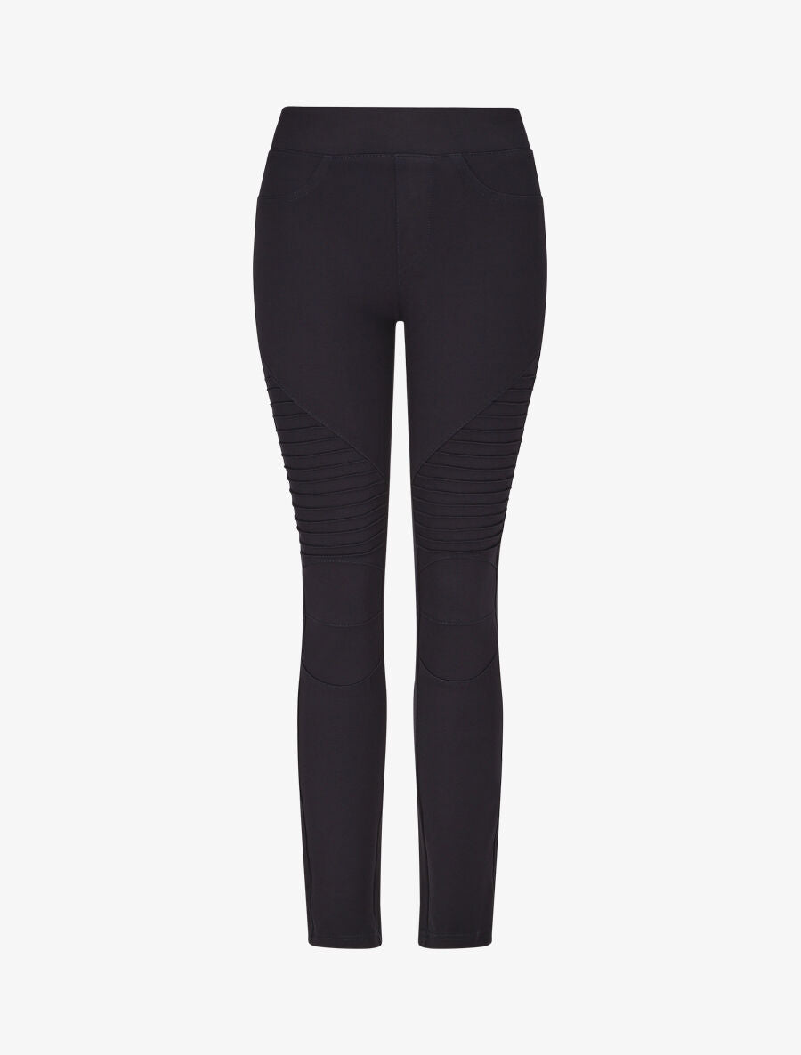 Legging grande taille style motard - Marine - 4