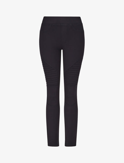 Legging grande taille style motard - Marine - 4