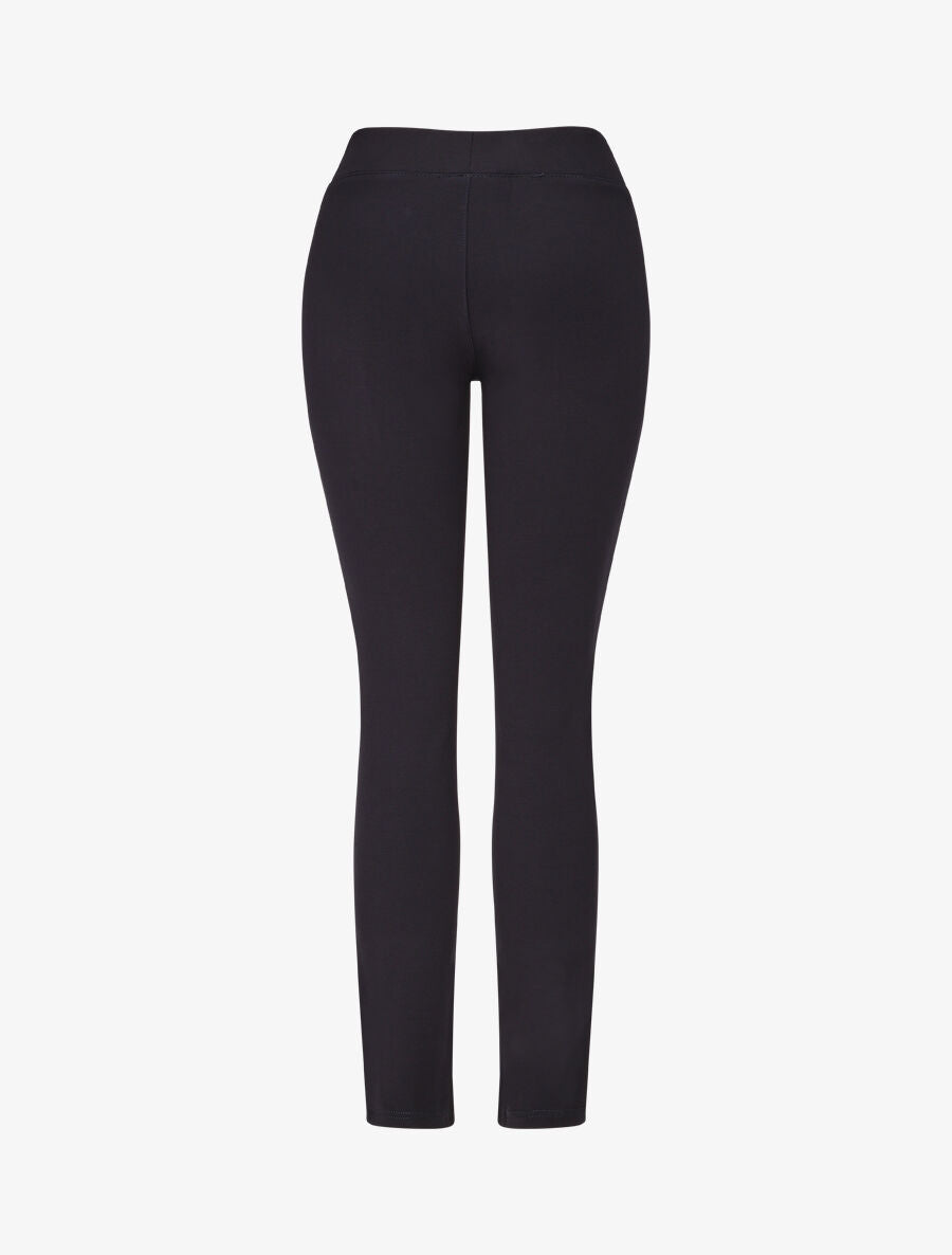 Legging grande taille style motard - Marine - 2