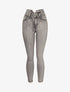 Jean taille empire fendue et 2 boutons - Gris clair - 4