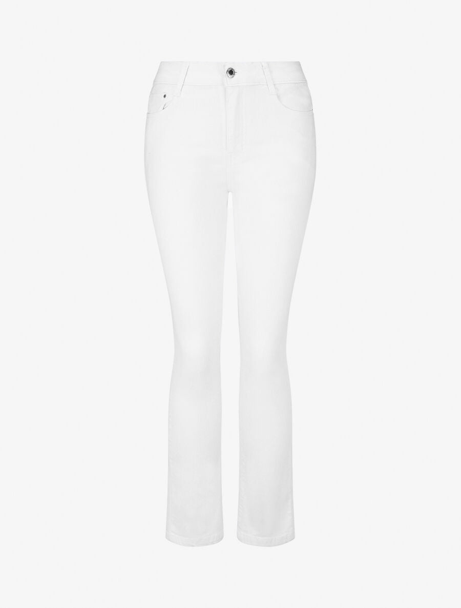 Jean grande taille coupe droite taille standard - Blanc - 1