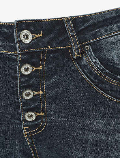 Jean légèrement déchiré coupe droite - Bleu - 3