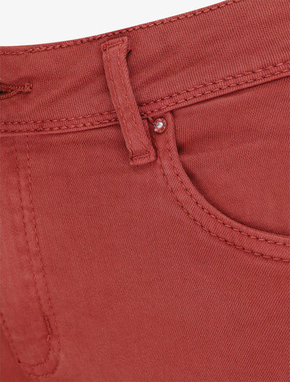 Jean uni classique coupe slim - Rouille - 3