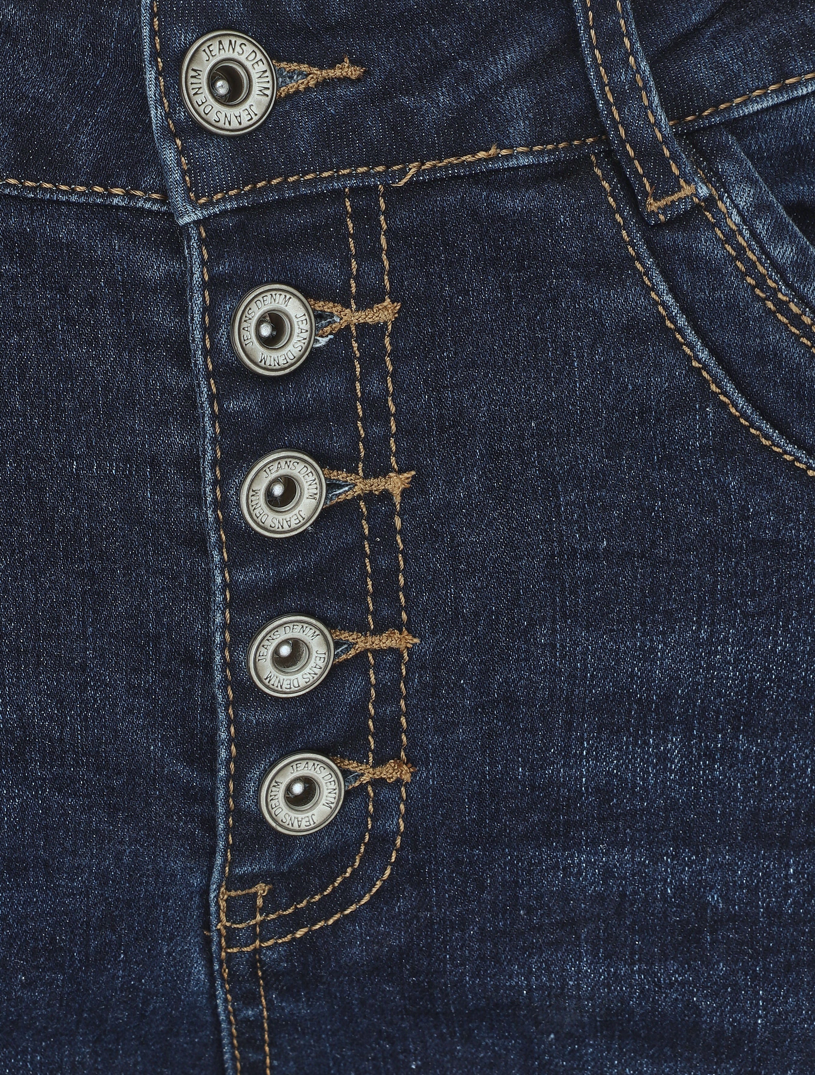 Jean à taille haute coupe droite - Bleu - 3