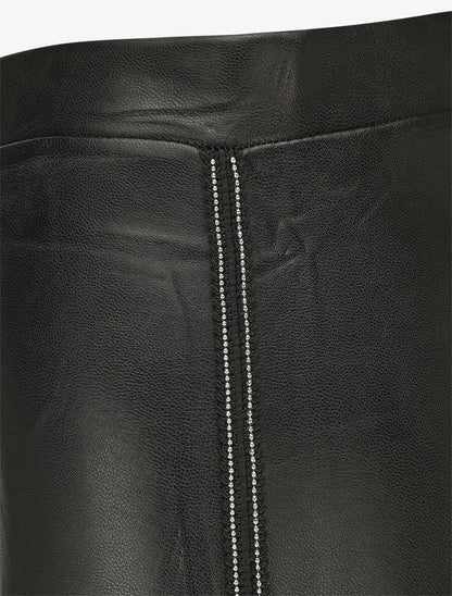 Legging en simili clouté - Noir - 3