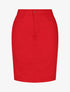Jupe unie droite classique - Rouge - 1