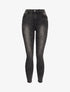 Jean skinny taille haute et délavé - Gris foncé - 4