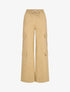 Pantalon cargo taille haute coupe droite - Taupe - 4