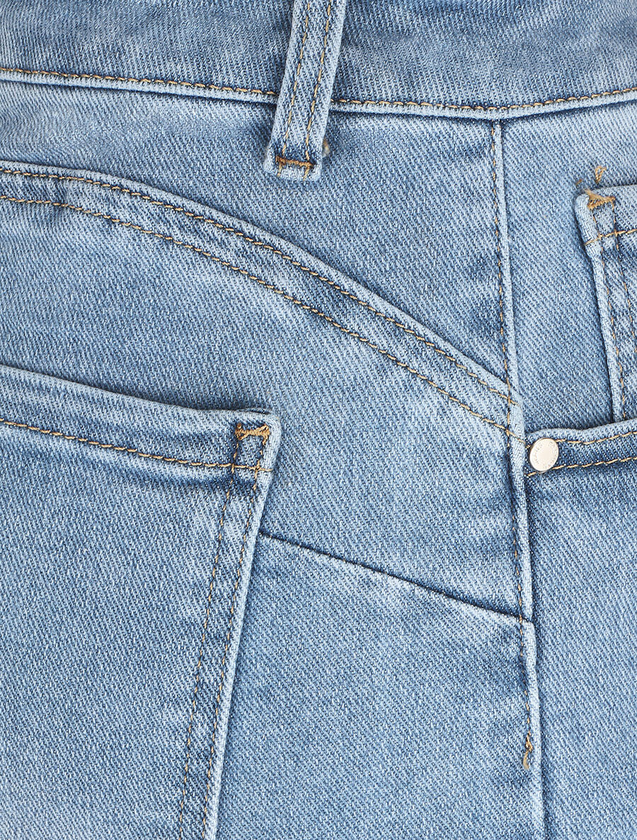 Short en jean ajusté taille standard - Bleu clair - 3
