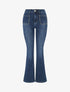 Jean à poches cloutées coupe flare - Bleu - 4